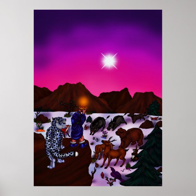 Poster A Luz da Esperança na pintura de Natal (Frente)