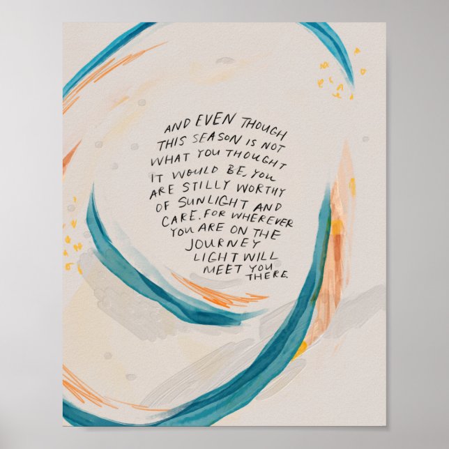 Poster "A luz te encontrará lá." (Frente)