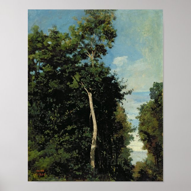 Póster A madeira no Cote de Grace em Honfleur (Frente)