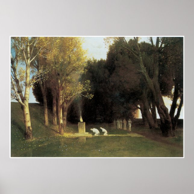 Póster A Madeira Sagrada, 1882, Arnold Bocklin (Frente)