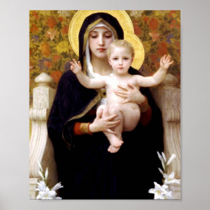 Poster A Madona De Lily William Adolphe Bouguereau