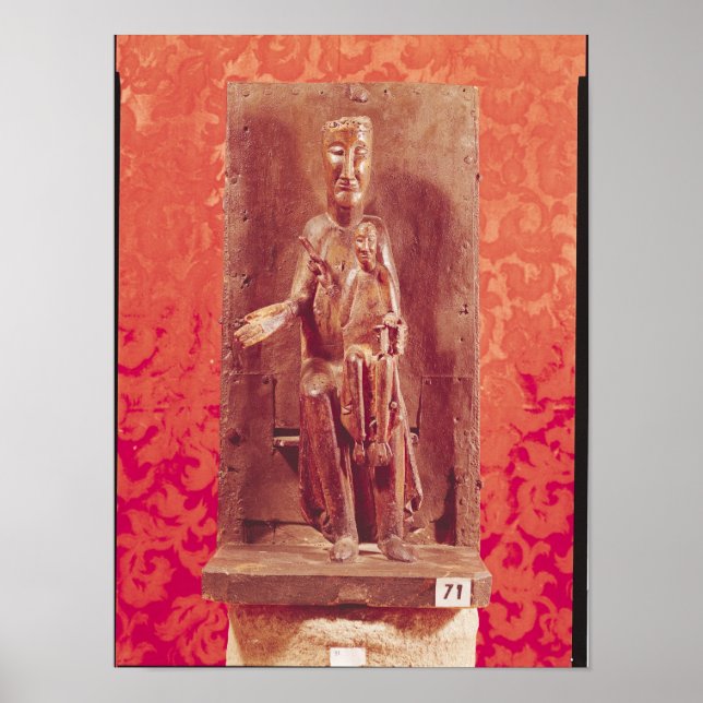 Póster A Madonna Negra, Escola Catalã, século 11 (Frente)