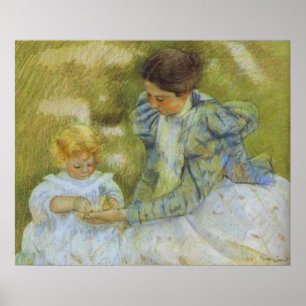 Póster A Mãe Brincando Com O Filho. c.1897, Mary Cassat