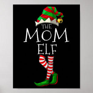 Poster A Mãe Elf Divertida Pajama Familiar de Natal