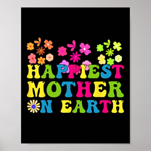 Poster A Mãe Mais Feliz Da Terra, Groovy Happy Dia de as  (Frente)