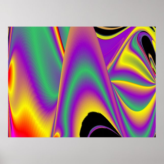 Poster A magia das cores do Rainbowart Abstrato 3D (Frente)