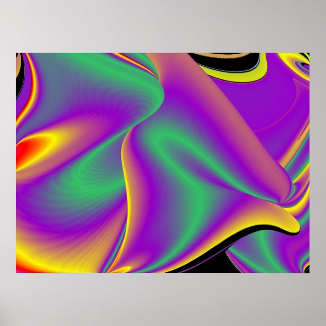 Poster A magia das cores do Rainbowart Abstrato 3D (Frente)