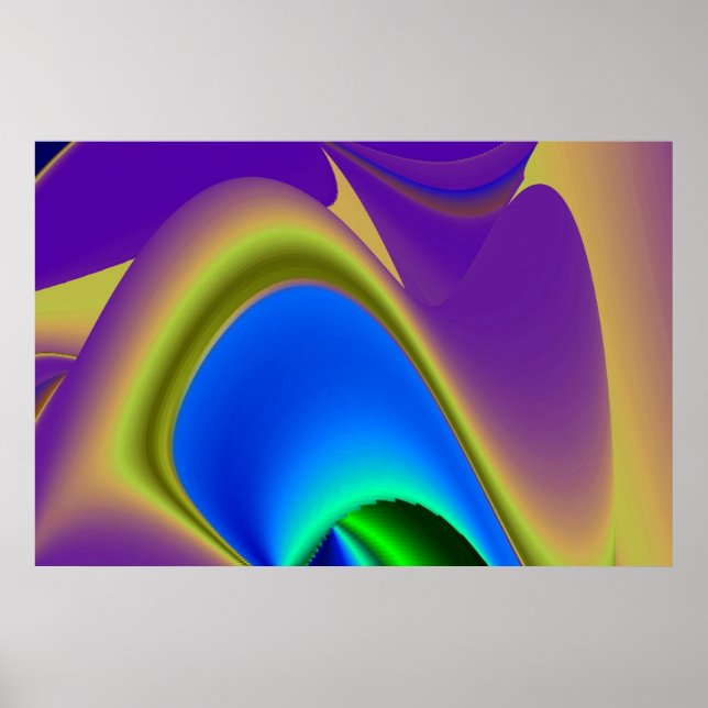 Poster A Mágica do Verão, Abstrato 3D Art (Frente)