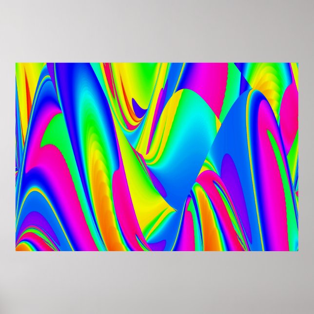Poster A Mágica do Verão, Abstrato 3D Art (Frente)