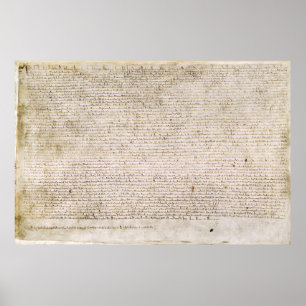 Póster A Magna Carta da carta patente 1215 das liberdades