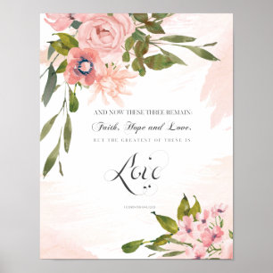Poster A maior delas é a Bíblia de Rosas Rosa Floral