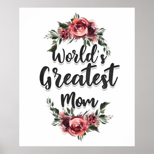 Poster A maior mãe do mundo | Presente Para A Mãe (Frente)
