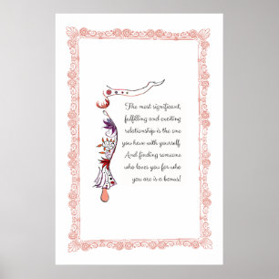 Poster A mais significativa citação elegante do relaciona