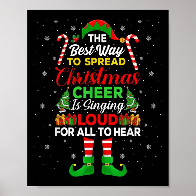 Poster A Maneira De Espalhar A Alegria De Natal Está Cant (Frente)