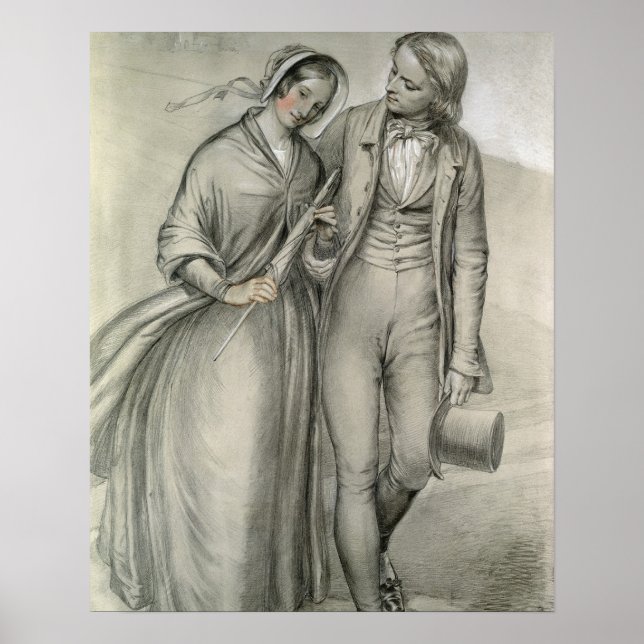 Poster A manhã do casamento - A partida, c.1846 (Frente)