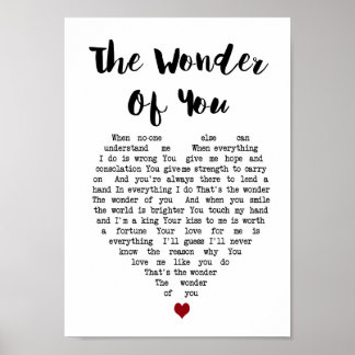 Poster A Maravilha De Ti, Música Cardíaca, Lyric Wall Art