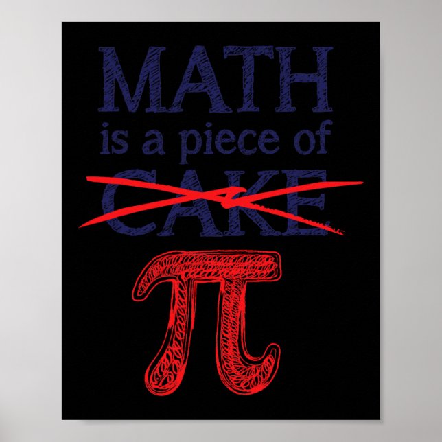 Poster A Matemática Da Camisa Pi É Um Pedaço Engraçado Pa (Frente)