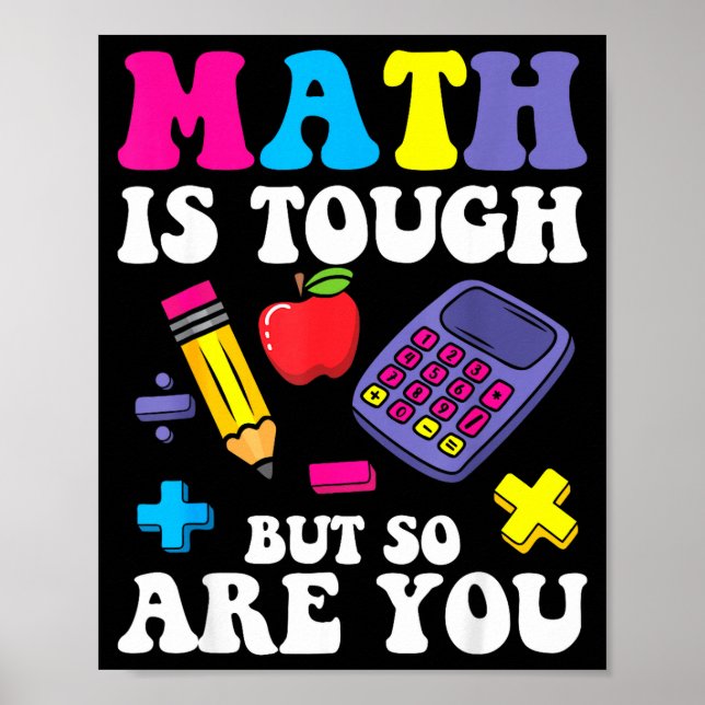 Poster A matemática é difícil, mas você é um professor fo (Frente)