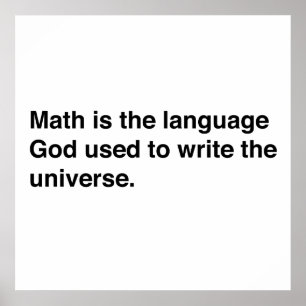 Póster A matemática é o idioma dos deuses