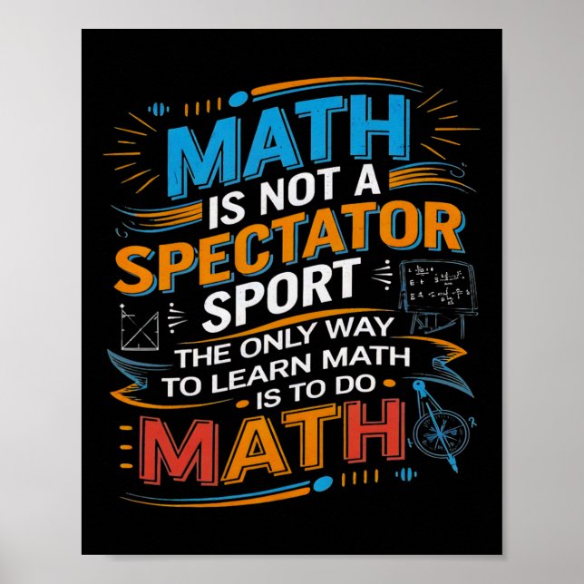 Poster A Matemática Não É Um Esporte Para Espectadores Pr (Frente)
