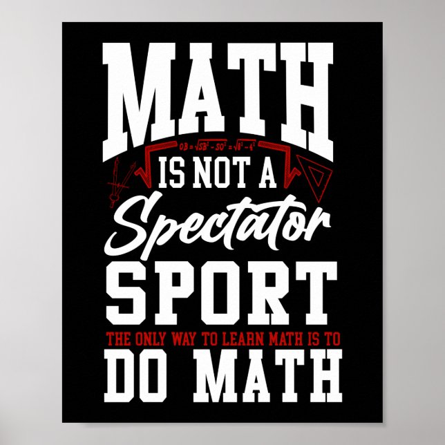 Poster A Matemática Não É Um Esportes De Espectadores A Ú (Frente)