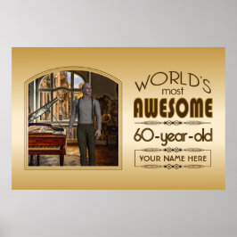 Poster A melhor foto personalizada do mundo do aniversári