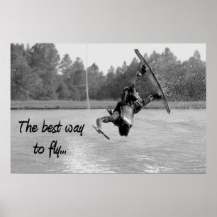 Poster A melhor maneira de Wakeboarding de voar a água