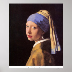 Póster A menina com o brinco da pérola por Vermeer