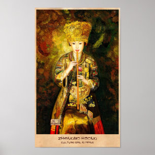 Póster A menina da cultura de Zhangbo Hmong é senhora