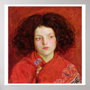 Póster A menina irlandesa, 1860 (óleo nas canvas