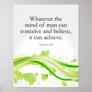 Poster A Mente Pode Alcançar Uma Cotação Motivacional