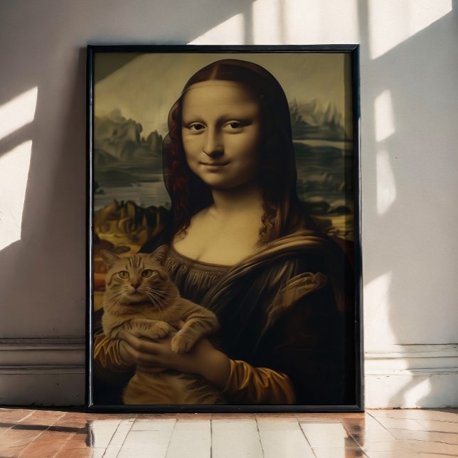 Poster A Meow Lisa (Ever wondered what’s the reason for that mysterious Mona Lisa smile? )