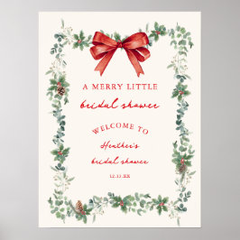 Poster A Merry Little Christmas Bridal Shower Welcome