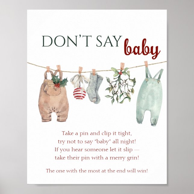 Poster A Merry Little Christmas Clothes DON’T SAY Baby (Frente)