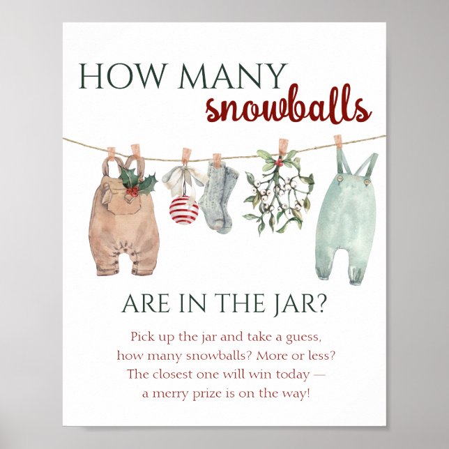 Poster A Merry Little Christmas Clothes How Many Snowball (Frente)