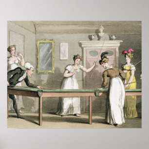 Poster A mesa de bilhar, 'da excursão do Dr. Sintaxe