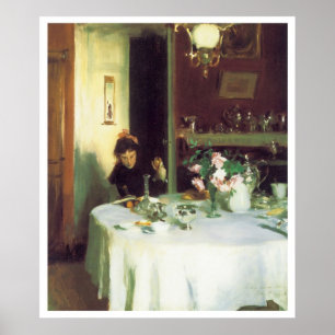 Poster A mesa de pequeno almoço, John Singer Sargent 188