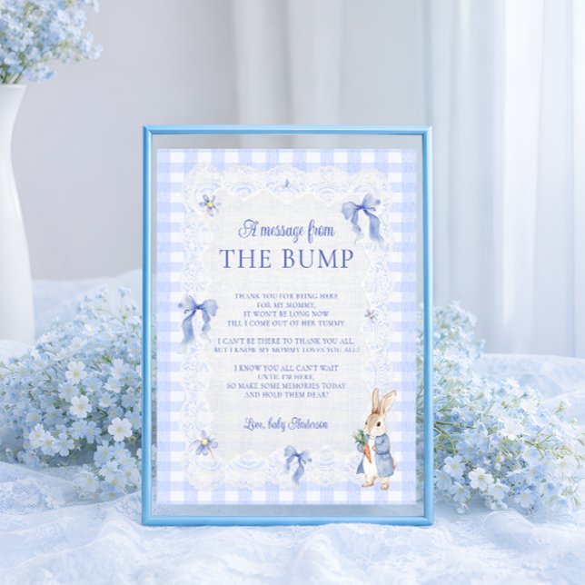 Poster A Message From The Bump Peter Rabbit Baby Shower (Criador carregado)