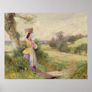 Poster A Milkmaid, 1860