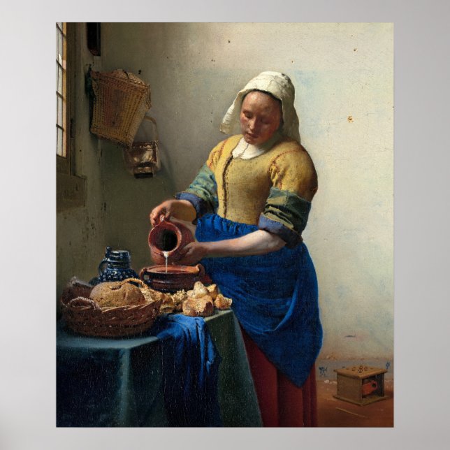 Poster A Milkmaid de Johannes Vermeer (Frente)