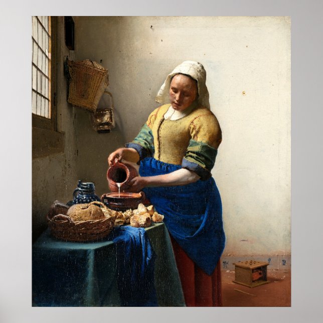 Poster A Milkmaid, Jan Vermeer (Frente)