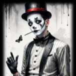 Poster A Mímica,<br><div class="desc">A combinação de imagem e ilustração Mime, Caneta e tinta. A IA assistiu e adotou o estilo de arte moderna, vermelho, preto e branco, trabalho de arte de alto contraste. Poster, impressão a pedido, presentes de todo o tipo. Pierrot, palhaço de amor, deco de arte. Este design pode ser facilmente...</div>