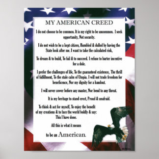 Póster A Minha Criança Americana Dos EUA Orgulha-Se De Se