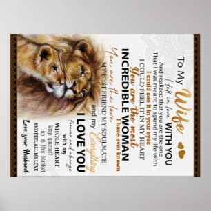 Poster À Minha Esposa, Presente, Mulher De Amor, Ideia D