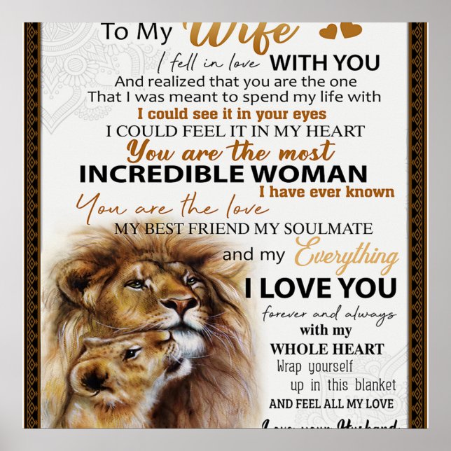 Poster À Minha Esposa, Presente, Mulher De Amor, Ideia De (Frente)