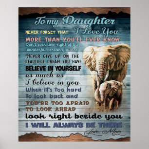 Poster À MINHA FILHA Presente Legal Para Sua Garota