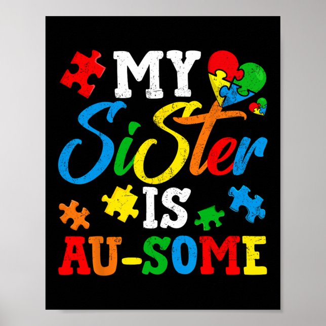 Poster A Minha Irmã É Um Autismo Aconselhamento E Apoio M (Frente)