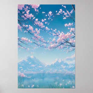 Poster A Misty Morning perto do lago