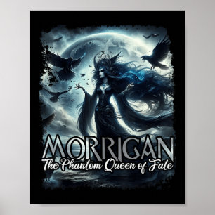Poster A mitologia irlandesa celta de Morrigan Raven Guer