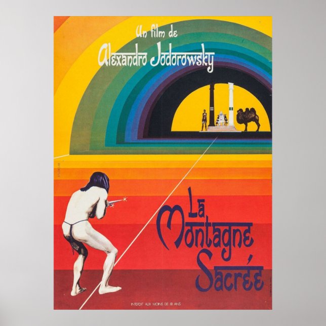 Poster A Montanha Santa 1973 Alejandro Jodorowsky Francês (Frente)
